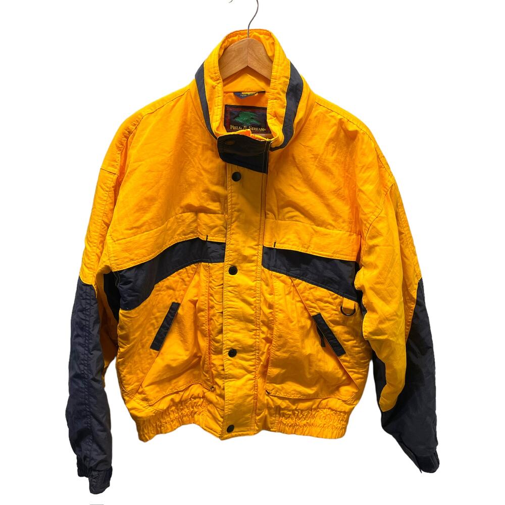 Field and Stream Yellow and Navy Fleece Lined Jacket Size M